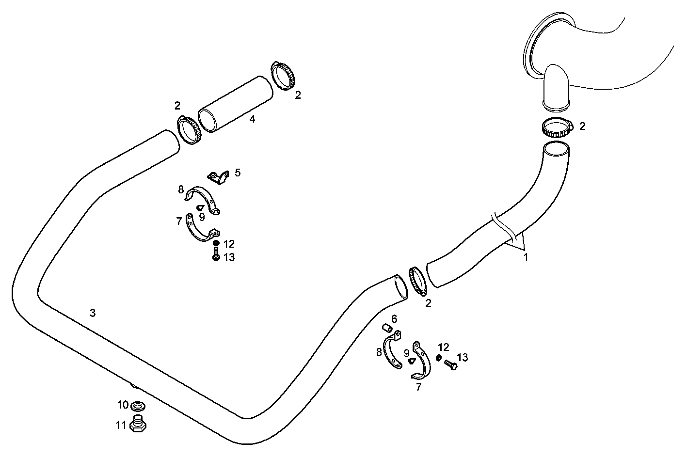 Iveco/FPT GAS-WATER MIXER WITH STERN OUTLET