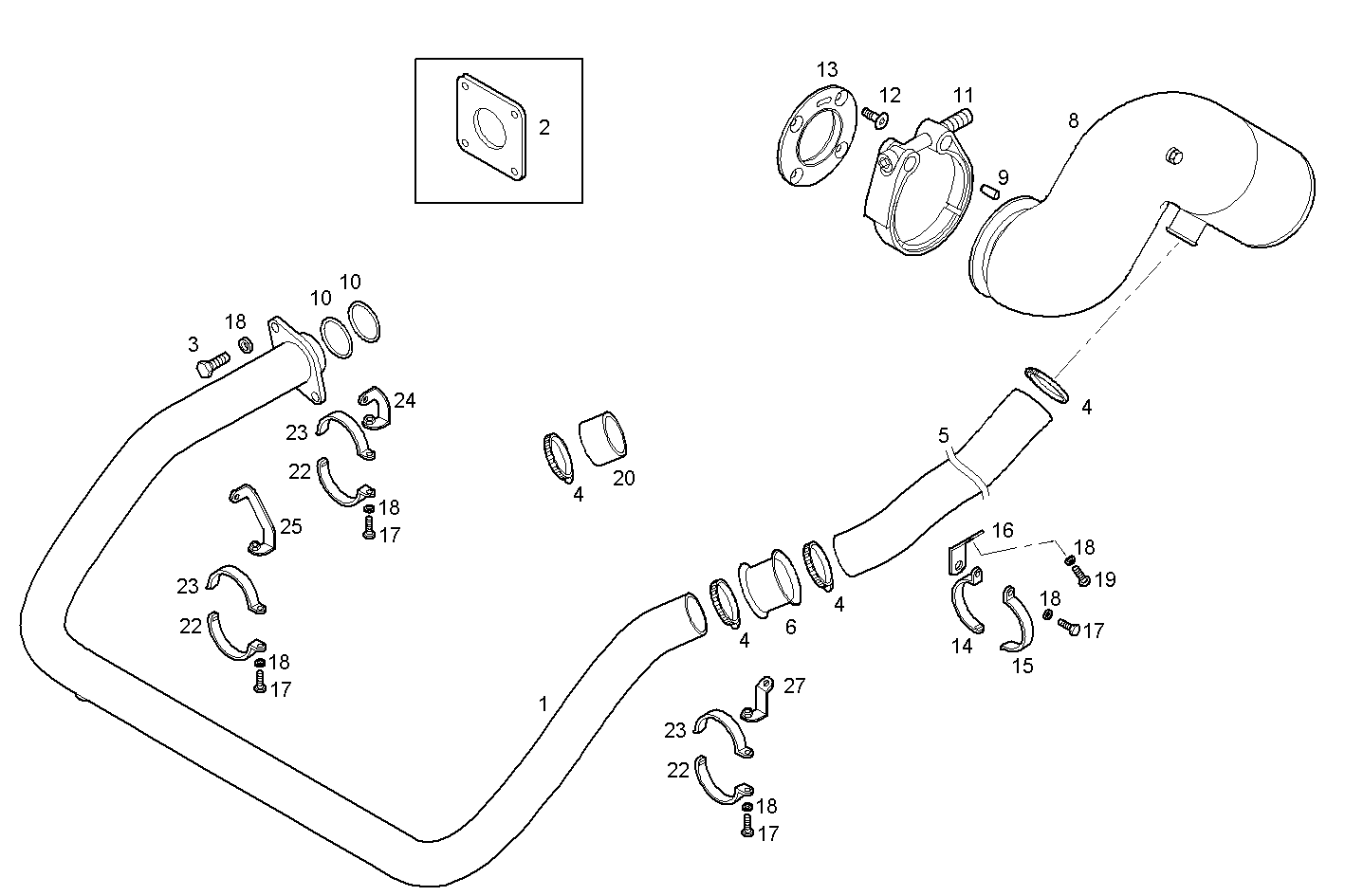 Iveco/FPT TURNING EXHAUST ELBOW