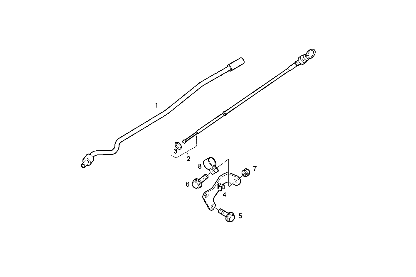 Iveco/FPT LONG OIL DIPSTICK LEFT SIDE