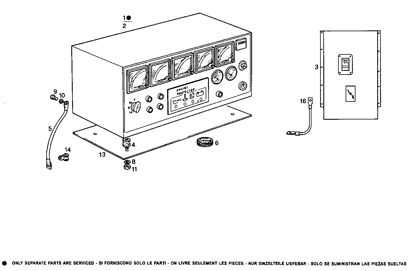 Iveco/FPT MANUAL CONTROL BOARD FOR ELECT. MACHINE