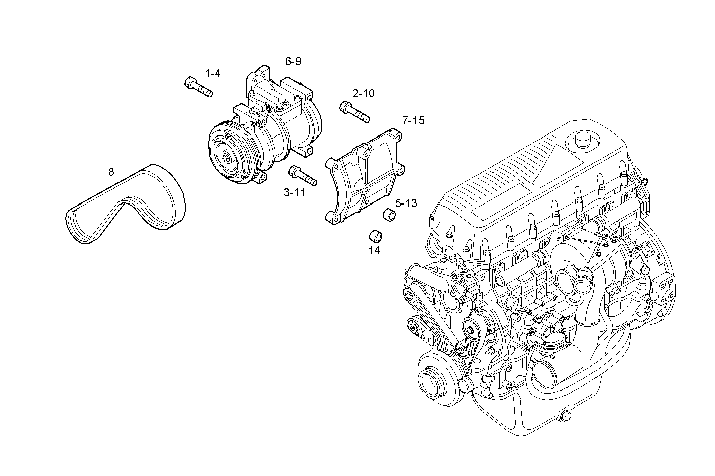 Iveco/FPT COMPRESSOR AIR CONDITIONING