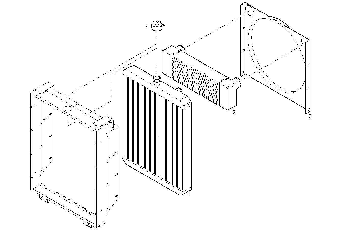 Iveco/FPT RADIATOR 2 CIRCUITS AIR/WATER